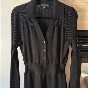 Banana Republic Factory Black Long Sleeve Sweater Dress
